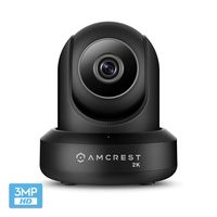 Amcrest UltraHD 2K (3MP/2304TVL) WiFi Video Security IP Camera with Pan/Tilt, Dual Band 5ghz/2.4ghz, Two-Way Audio, 3MP @20FPS, Updated Javascript Firmware, Version 2, IP3M-941B (Black)