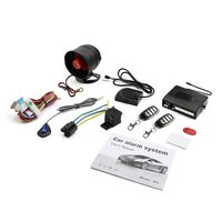 X AUTOHAUX Car Keyless Entry Security Alarm System 1 Way Vehicle Anti-theft Siren W 2 Remote 12V