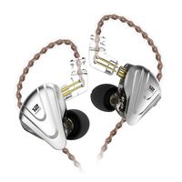Yinyoo KZ ZSX 5BA 1DD Over Ear Earbuds Newest Monitor in-Ear Earbuds Earphones Noise Cancelling Wired Ear Buds Balanced Armature Dynamic Driver Hybrid Headphones(Black no mic)