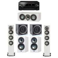 ELAC Uni-Fi Slim White 5.2 System with 2 FS-U5 Floorstanding Speakers, 1 CC-U5 Center Speaker, 2 ELAC BS-U5 Speaker, 2 ELAC Debut S10EQ Powered Subwoofer, 1 Pioneer SC-LX901 A/V Receiver