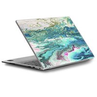 Skin Decal for Dell XPS 13 9370 9360 9350 Laptop Vinyl Wrap Cover/Marble Pattern Blue Ocean green