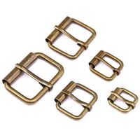 ◕‿◕ Swpeet 50 Pcs Bronze Assorted Multi-Purpose Metal Roller Buckles for Belts Hardware Bags Ring Hand DIY Accessories - 1/2 Inch, 5/8 Inch, 3/4 Inch, 1 Inch, 1-1/4 Inch
