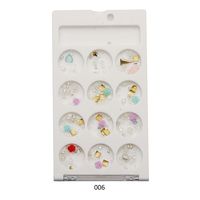 Hunputa Nail Art Decorating,3D Nail Mixed DIY Decor Accessories Decoration Box Rhinestones Diamonds Crystal (F)