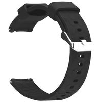 RuenTech Compatible for Fossil Gen 4 Venture HR 18mm Silicone Replacement Sport Straps Soft Wristbands for Fossil Q Venture Gen 4 and Gen 3 Smartwatch (Black)