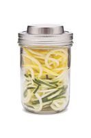 Jarware 82666 3 in 1 Mason Jar Spiralizer, Wide Mouth, Stainless Steel