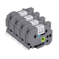 Molshine Compatible Standard Adhesive Laminated Label Tape,Replacement for Brother P-Touch TZe251 TZe-251 TZ251 TZ-251,Black on White,24mm x 8m(1 inch x 26.2 feet),4 Pack