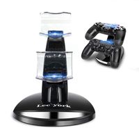 Lee york Playstation 4 Charger PS4 PS4pro PS4slim Playstation Controller Charger Dual USB Charging Station Stand Docking Playstation