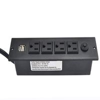UL Listed Desktop in-Desk Table Furniture Recessed Mount Surge Protector Protection Power Strip Grommet Outlets Socket USB Charging Center (4 outlets Surge Protector)