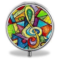 Note Pill Case, Round Stainless Drug Organizer Container Medicine Cover for Pocket Daily&Weekly