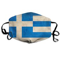 Greek Flag Fashion Unisex Face Mouth Mask Ear-Loop Dustproof Mask