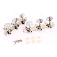 Musiclily 3 on a Plate Acoustic Guitar Tuners 3R3L Machine Heads Tuning Keys Pegs Set,Nickel
