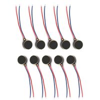 tatoko 10 Pcs Coin Vibration Motor Micro Mini Flat Vibration Motors Disc Shape Vibrating Motor DC 3V 12000RPM Two Wired 12mm x 3.4mm For Cell Phone, DIY Toys, Watch, Tablet Computer, Electronic Toy