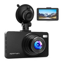 APEMAN Dash Cam FHD 1080P Car Camera with 3" LCD Screen, 170° Wide Angel, G-Sensor, WDR, Loop Recording, Motion Detection, Night Vision