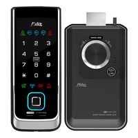 MILRE MI-500F Digital Rim Lock, Biometric Fingerprint, Notification Lamps, Double Locking, Manager Mode, Trespass Alarm, Battery Alarm, High Temperature Warning