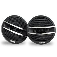 DS18 TX1S Tweeter X1 1.38-inch 200 Watts Max Pei Dome Ferrite Tweeters with Mounting Kit Angle, Flush, Surface - Set of 2 (Black/Silver)