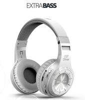 [ Wireless ] Bluedio HT Hurricane Turbine Powerful Bass, 57mm Ultra-Large Dynamic Drivers, Bluetooth 4.1 Stereo Headphones with Microphone (White)