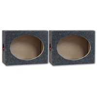 DiscountCentralOnline Car Audio 6x9 Speaker Box Enclosure Carpet Texture & Terminal Cups (2pc)