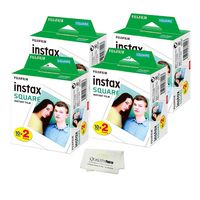 Fujifilm Instax Square Instant Film - 80 Exposures + Quality Photo Microfiber Cloth ...