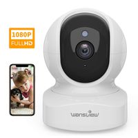 Home Security Camera, Baby Camera,1080P HD Wansview Wireless WiFi Camera for Pet/Nanny, Free Motion Alerts, 2 Way Audio, Night Vision, Compatible with Alexa Echo Show, with TF Card Slot and Cloud