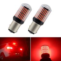 EverBright 2800Lumen 1157 Led Bulb, No Hyper Flash BAY15D P21/5W 2057 7528 1157 Bulb for Brake Light Bulb, 144 SMD 3014 Chips Canbus Error Free Car RV Tail Brake Light, Brilliant Red (Pack of 2)