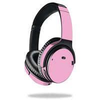 MightySkins Skin Compatible With Bose QuietComfort 35 Headphones - Solid Pink | Protective, Durable, and Unique Vinyl Decal wrap cover | Easy To Apply, Remove, and Change Styles | Made in the USA