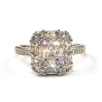 Allywit Wedding Rings Engagement Rings for Women Anniversary Promise Ring Bridal Sets 925 Sterling Silver Zirconia Ring Size 5-10 (8, Silver)