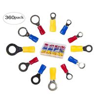 Eagles Ring Terminal connectors,360pcs Insulated Terminal Ring Electrical Wire Crimp Connectors Set