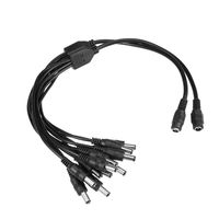 uxcell 2Pcs 12V DC Power Splitter Cable 1 Female to 6 Male Connectors 40cm for CCTV Camera 2.1mmx5.5mm
