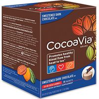 CocoaVia Brain & Heart Supplement, Sweetened Dark Chocolate Flavor, Powdered Mix, 375mg Cocoa Flavanols, 30-Day Supply