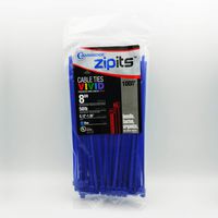 Cambridge Zipits Multi Purpose Cable Ties Zip Ties 8 Inch 50 Lb 100 Pieces Standard Duty Blue
