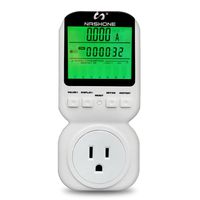 Nashone Digital Electric Power Meter, Smart Home Energy Consumption Monitor,Wall Plugged with Timer LCD Display Overload Alarm