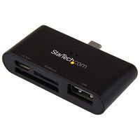 StarTech.com On-the-Go USB OTG card reader for mobile devices - supports SD SDHC SDXC MMC & Micro SD Micro SDHC Micro SDXC memory cards (FCREADU2OTGB)