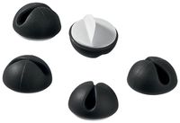 Yonger Multipurpose Cable Clips for Wire and Cord Organization USB Wall Desktop Organizer Charger Holder Cable Clips,Black(5 Pcs)