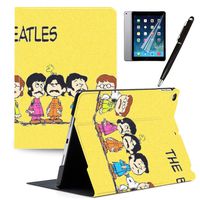 LJX iPad 7th Generation 10.2" 2019 Case Snoopy Cute Cartoon Cover PU Leather Stand Protection Smart Auto Sleep/Wake Shell Compatible for Apple iPad 10.2 inch 2019#M