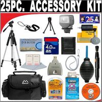 25 PC Deluxe Super Savings Accessory kit For Your Canon FS100 , FS10 , FS11 Flash Memory Camcorders