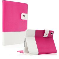 SAVEICON Apple iPad Mini 3 / 2 and 1 Case - Hot Pink Hybrid iPad Mini Folio Case Smart Cover Stand with Card Slots & Auto Wake/ Sleep Feature for Apple iPad Mini Retina Display & iPad Mini 3 (Released 2014)