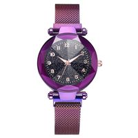 QIGUANDZ Women Watches Stainless Steel Mesh Band Luxury Quartz Watch Starry Sky Face Wristwatch