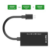 MHL to HDMI HDTV Adapter, Micro USB to HDMI 1080P Video Graphic Converter for Samsung Galaxy Note 4, Note Edge, S2, LG, Zte, HTC One M8, Xiaomi, Tablets with MHL Function(Black)