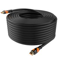 HDMI Cable 40 Feet Postta 4K HDMI2.0 Cable Support 4K(2160P),3D,1080P,Ethernet,Audio Return(ARC)-(Black-Orange)