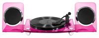 Victrola Modern Acrylic 2-Speed Bluetooth Turntable with 40-Watt Wireless Speakers, Pink