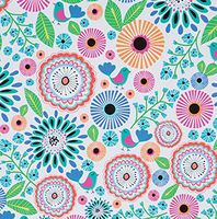Pretty Petunia & Birdies Gift Wrapping Tissue Paper for Art DIY Crafts in Bulk # 315~10 Large Sheets Size 20" x 30"