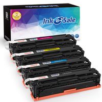 INK E-SALE Remanufactured Toner Cartridge Replacement for HP 125A CB540A CB541A CB542A CB543A for use with HP Color Laserjet CP1215 CP1518ni CP1515n CM1312nfi CM1312 MFP Printer, 4 Pack
