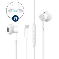 USB C Headphones,HiFi Stereo Magnetic USB C Earbuds,Noise Cancelling Type C Headphone with Mic & Volume Control Compatible with Google Pixel 3/2/XL,Sony XZ2, OnePlus 6T,MacBook,iPad Pro 2018Essential