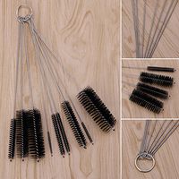 10Pcs Black Household Bottle Tube Cleaning Brush Set Home Kitchen Clean Tool (Black)
