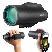 Gosky 12x50 Ultra HD Monocular with Scope Mounting Base Rifle Rail - 2019 New Waterproof Hunting Monocular with Smartphone Holder for Hunting Survival Wildlife Bird Watching Secenery