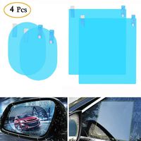 Emoly 4 PCS Car Rearview Mirror Protective Film, HD Clear Rainproof Film Anti Glare Anti Fog Waterproof Film for Car Mirrors & Side Windows, Safe Driving