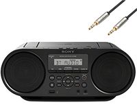 Sony Bluetooth Portable Cd Player Mega Bass Reflex Stereo Sound System Plus 6ft Kubicle Aux Cable Bundle