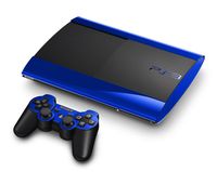 Blue Chrome Mirror Vinyl Decal Faceplate Mod Skin Kit for Sony PlayStation 3 Super Slim Console by System Skins