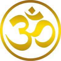 ANGDEST Yoga OM AUM (Metallic Gold) (Set of 2) Premium Waterproof Vinyl Decal Stickers for Laptop Phone Accessory Helmet Car Window Bumper Mug Tuber Cup Door Wall Decoration