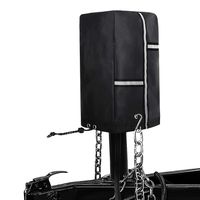 MoKo Tongue Jack Cover, Universal Trailer Jack Cover Waterproof Heavy Duty Nylon Camper RV Jack Cover with Reflective Strips 10 x 15 Inches - Black